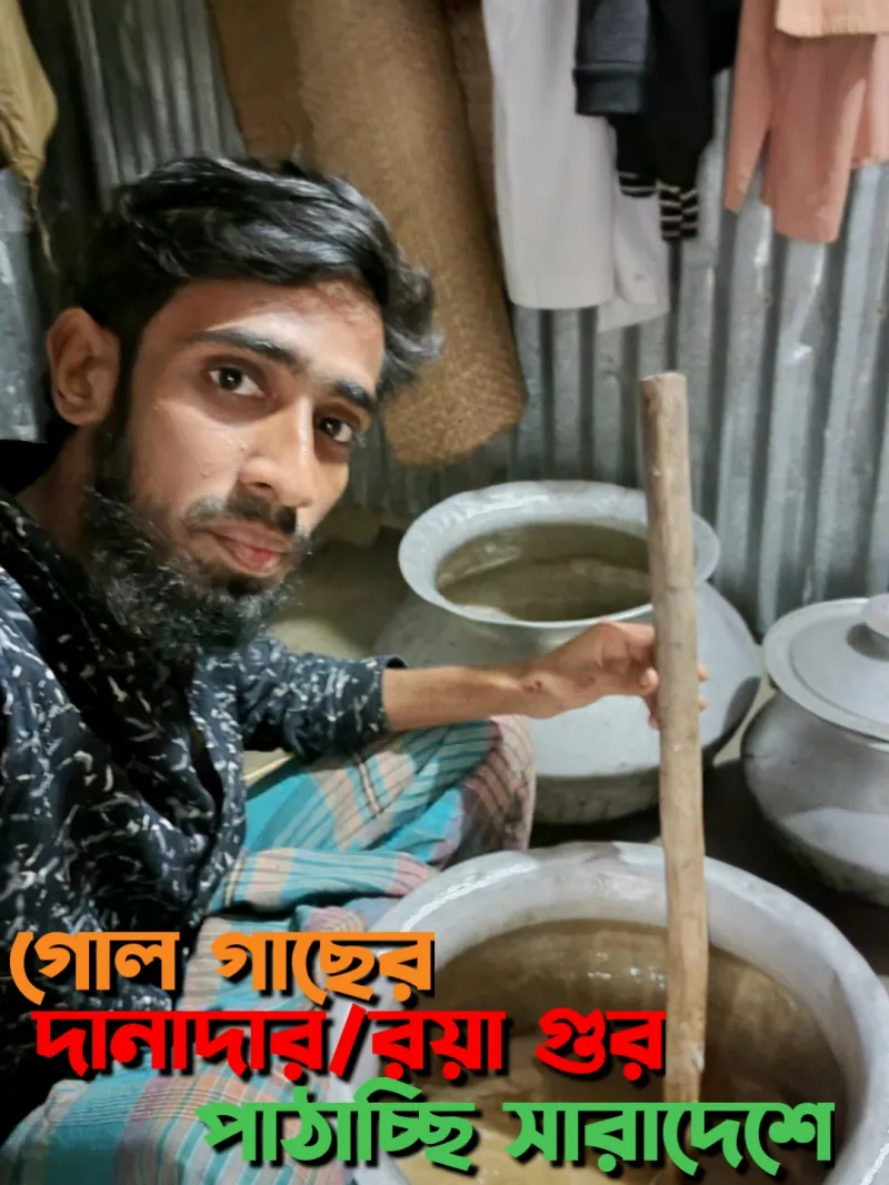 দুর্লভ গোল গাছের খাঁটি দানাদার গুড় । Bonno Bazar